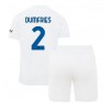 Inter Milan Denzel Dumfries #2 Bortedraktsett Barn 2023-24 Kortermet (+ korte bukser)